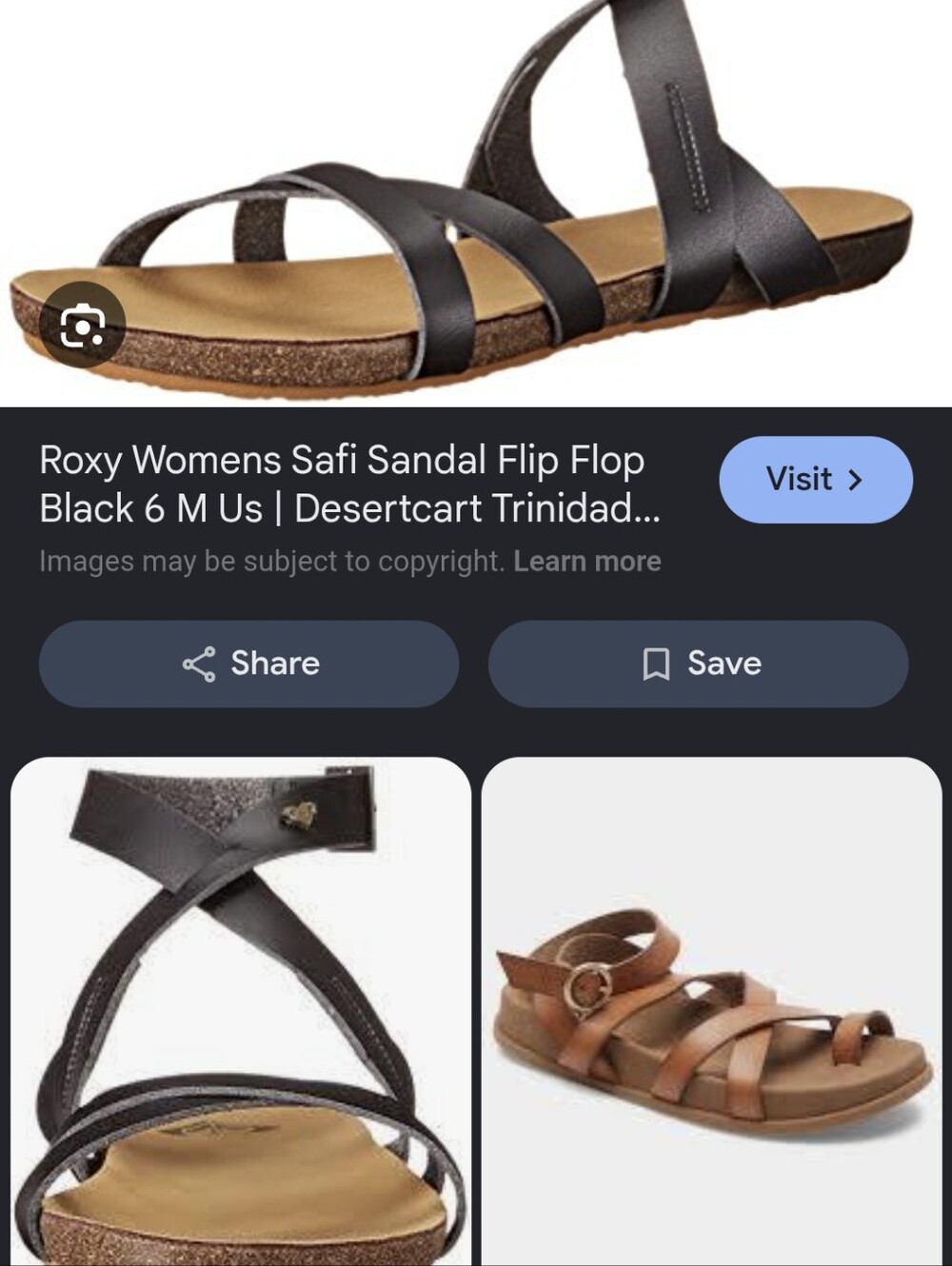 Roxy Leather Black Strappy Ankle Wrap Sandal - Picture 2 of 6
